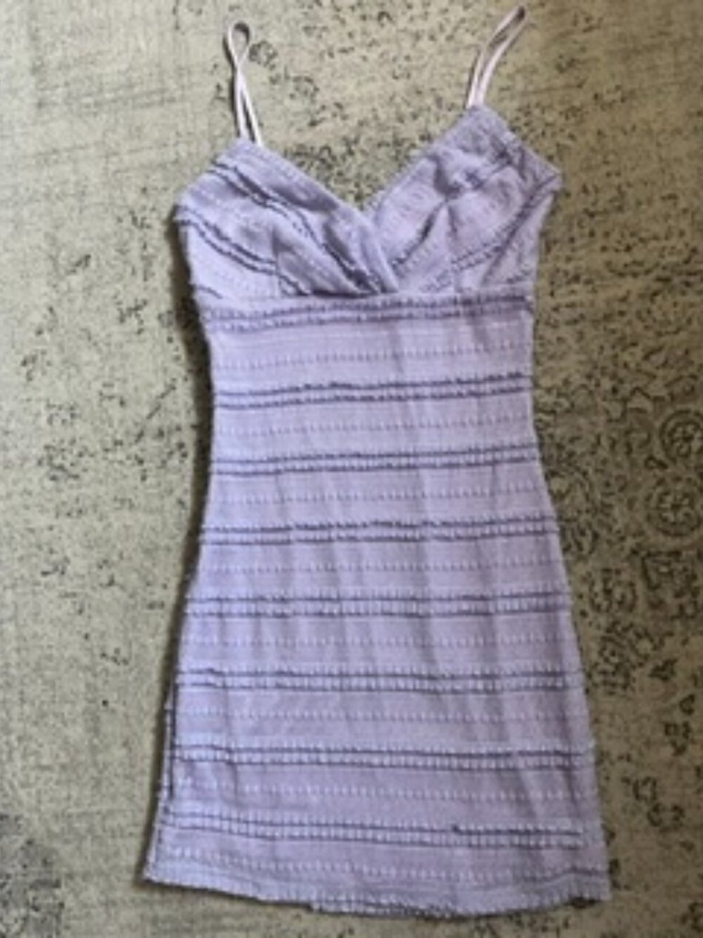 🧡3/$15 Superdown Carissa Mini Dress Lavender Bodycon Fit Adjustable Straps XS